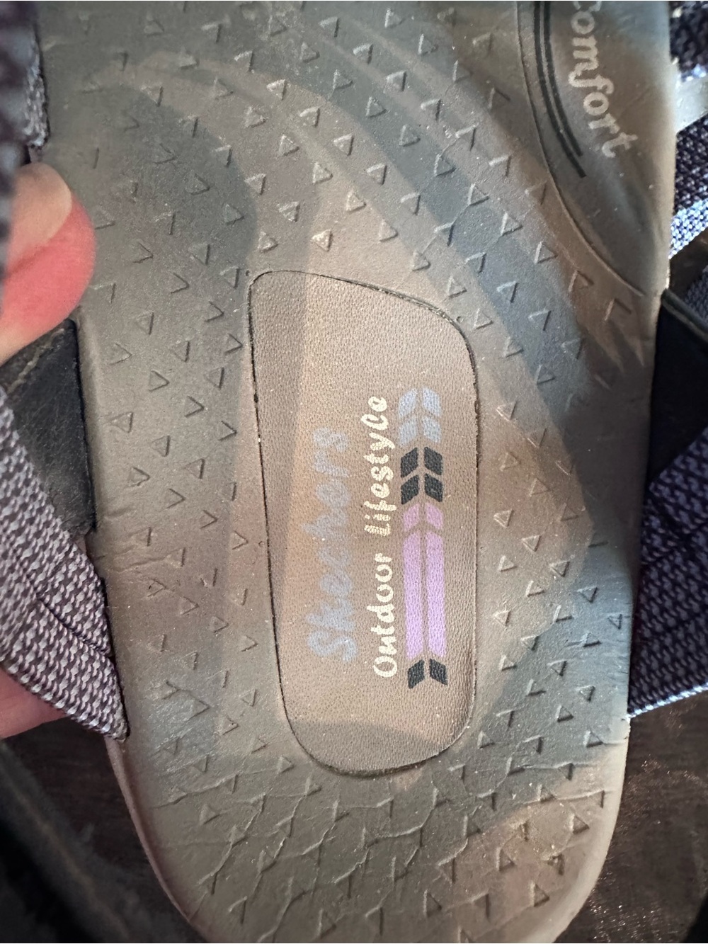 Skechers Navy & Blue Woven Strappy Sandals outdoor lifestyle arch comfort size 8 - Picture 4 of 13